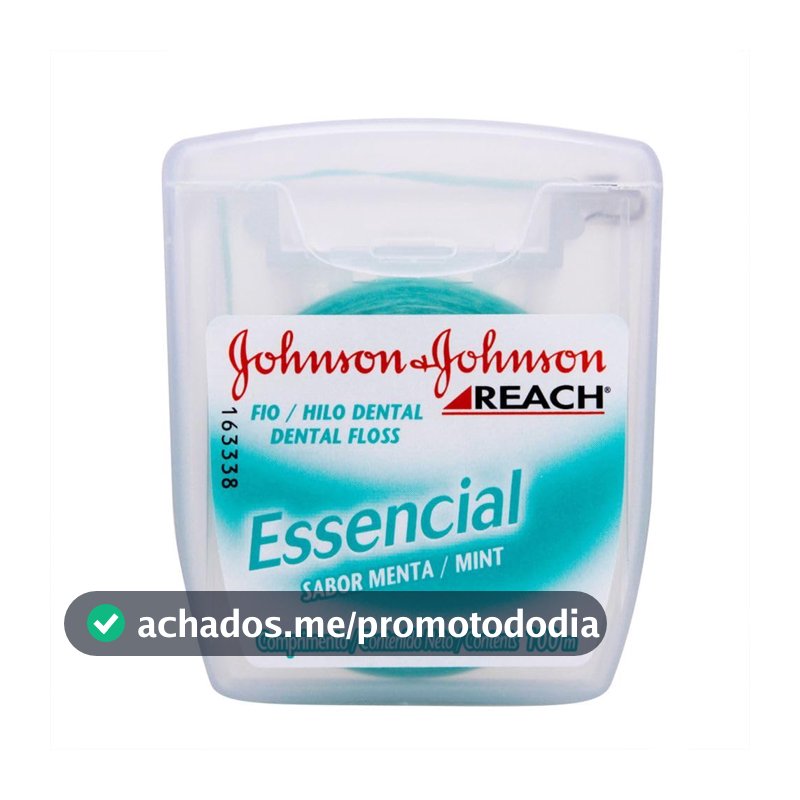 Fio Dental Reach Essencial, 100m, Menta, 1 Unidade