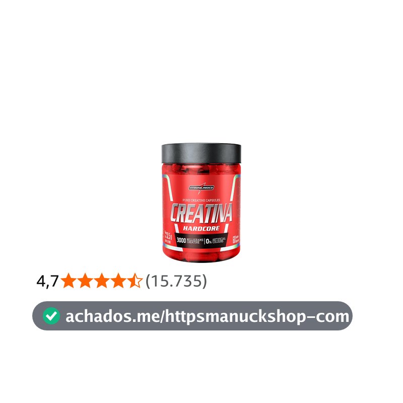Integralmedica Creatina Hardcore 60 Cápsulas Pura Monohidratada