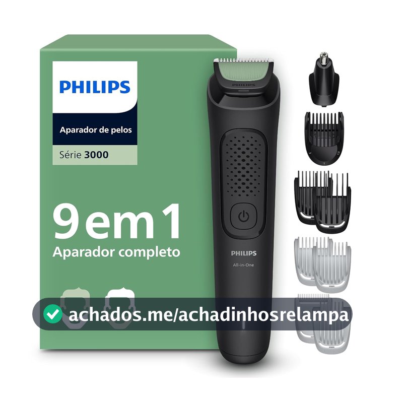 Philips Aparador e Barbeador Elétrico Série 3000 All-in-One 9 em 1