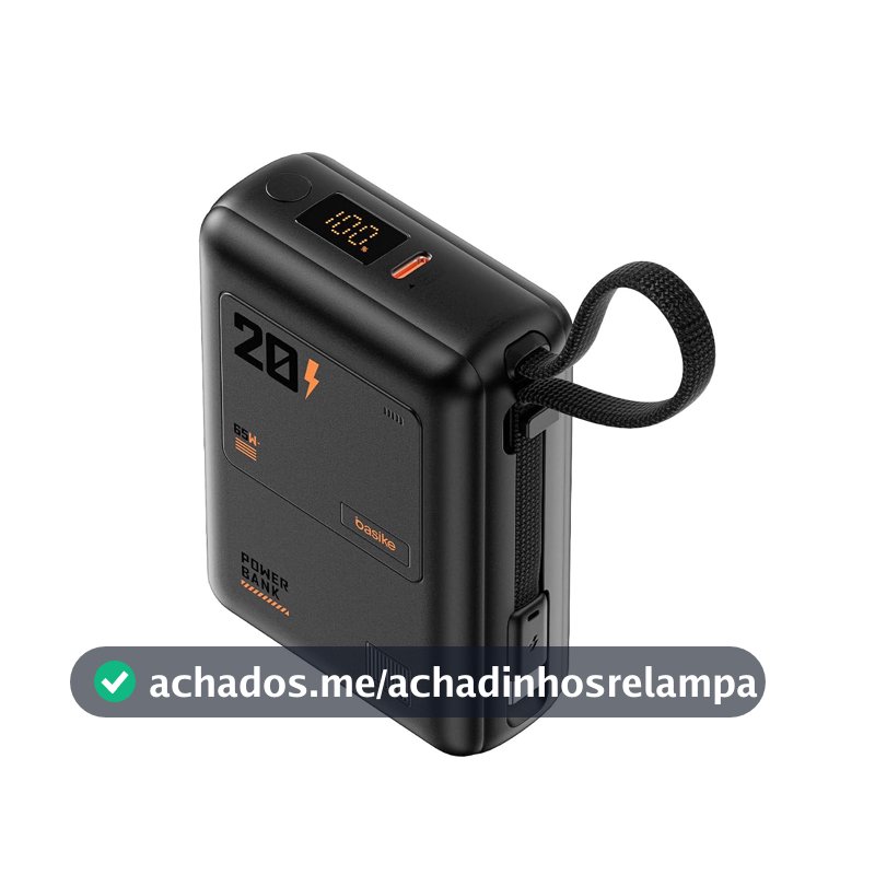 Basike Carregador Portátil 65W, Power Bank 20000mAh Power Delivery(Preto)