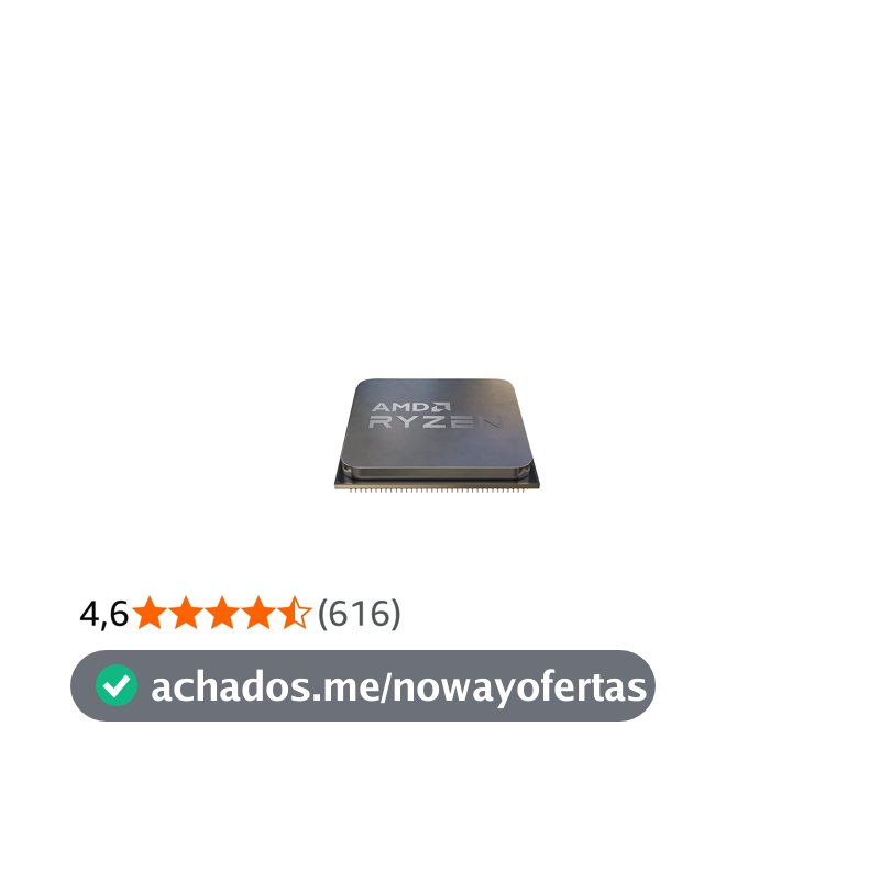 Processador AMD Ryzen 7 5700X, 3,4 GHz, 8 núcleos, 16 threads, cache de 32 MB, soquete AM4, OEM
