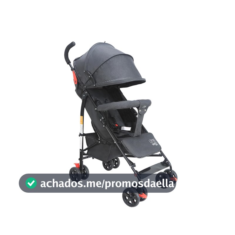 Maxi Baby Carrinho de Bebê Guarda Chuva LINK Até 15kgs (Preto)