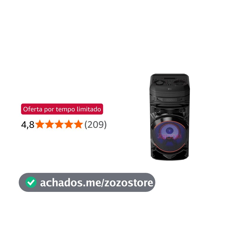 Caixa Acústica LG xboom RNC5, Bluetooth, DJ e Karaokê, 200W e Iluminação de Festa