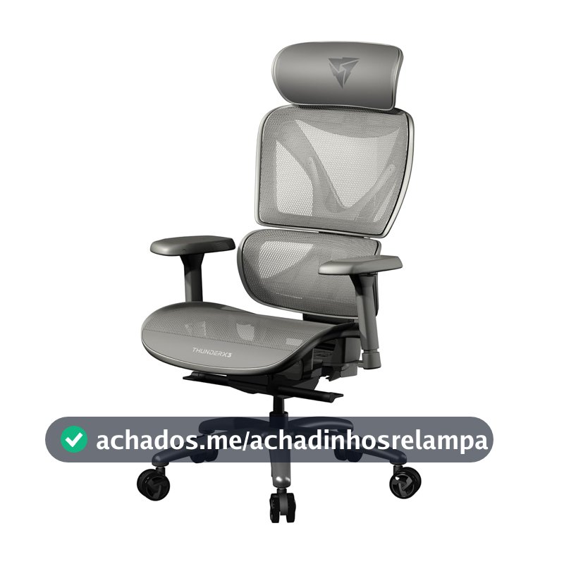 Cadeira Ergonômica XTC Mesh Cinza ThunderX3