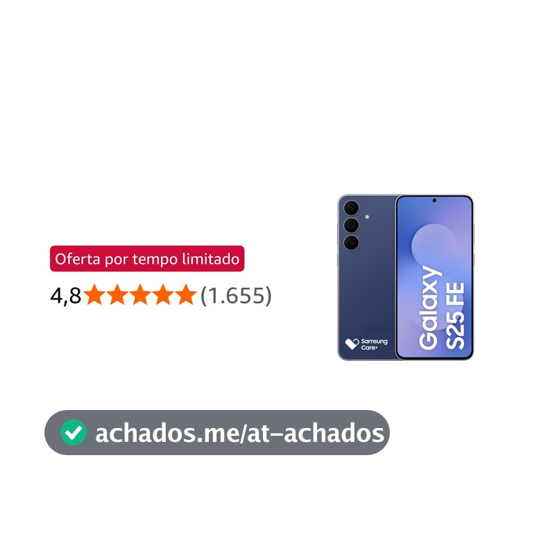 Celular Samsung Galaxy S25 FE 5G, 256GB, 8GB, Câmera Tripla - Azul Marinho