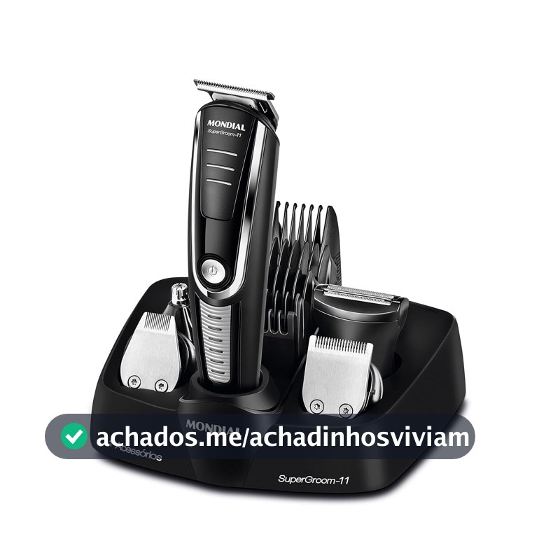 MONDIAL Aparador de Pelos Super Groom 11, Preto/Prata, Bivolt - BG-05