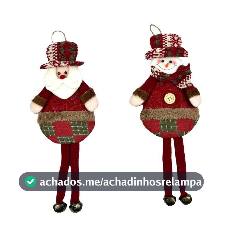 Rio Master Pendente Papai Noel ou Boneco de Neve Pernas Longas Guizos