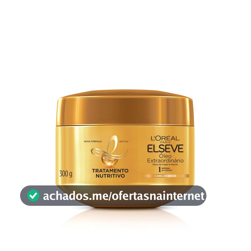 L'Oréal Paris Elseve Óleo Extraordinário Creme de Tratamento para Nutrição Intensa de Cabelos Secos, com Micro-Óleos de Flores Preciosas para Maciez e Brilho 300g