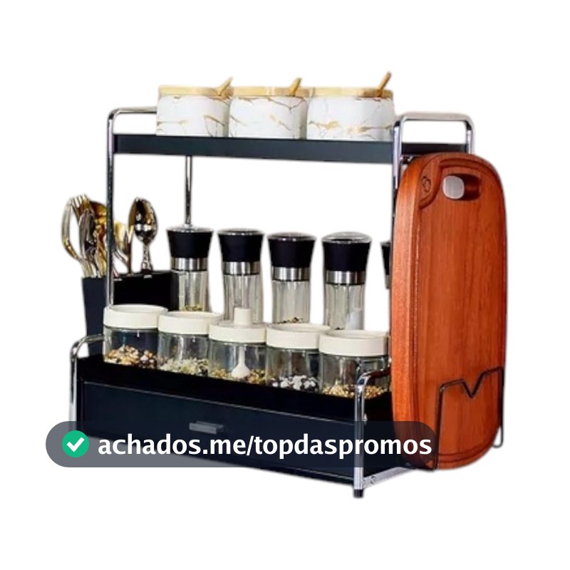 Organizador Casa Maquiagem Remedios Cozinha Preto