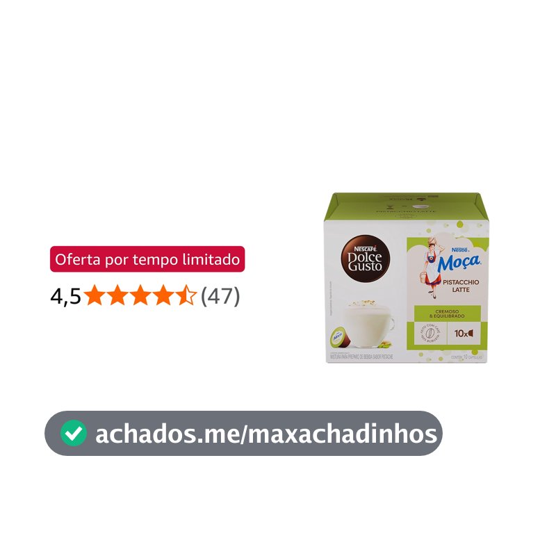 Nescafé Dolce Gusto Moça Pistacchio Latte 10 Capsulas
