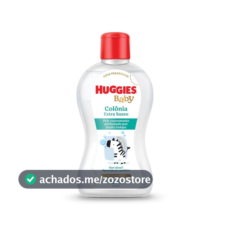 Colônia Huggies Extra Suave Sem Álcool Hipoalergênica 100 ml