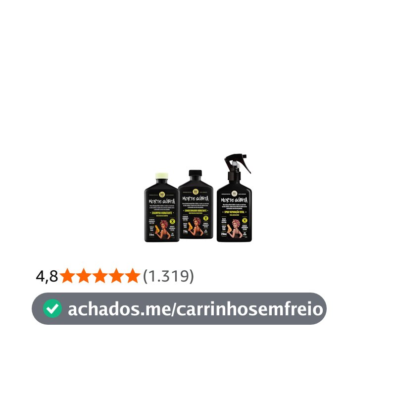 Kit Morte Súbita (Shampoo + Condicionador + Spray Reparaçao) - Lola From Rio