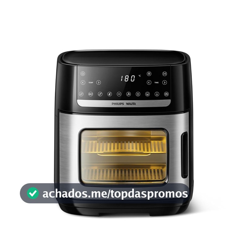 Philips Walita Fritadeira Airfryer Forno 12 Litros, Preta, 110V