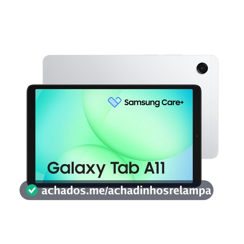 Tablet Samsung Galaxy TAB A11, 64GB, 4GB RAM, Tela de 8.7", Bateria 5.100mAh, Câmera frontal 5MP, Câmera traseira 8MP, WiFi, Android 15
