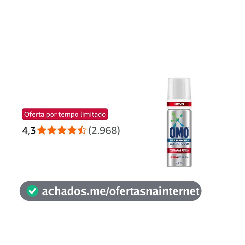 OMO Tira-Manchas Ultra Espuma Extra Poder Frasco 135Ml