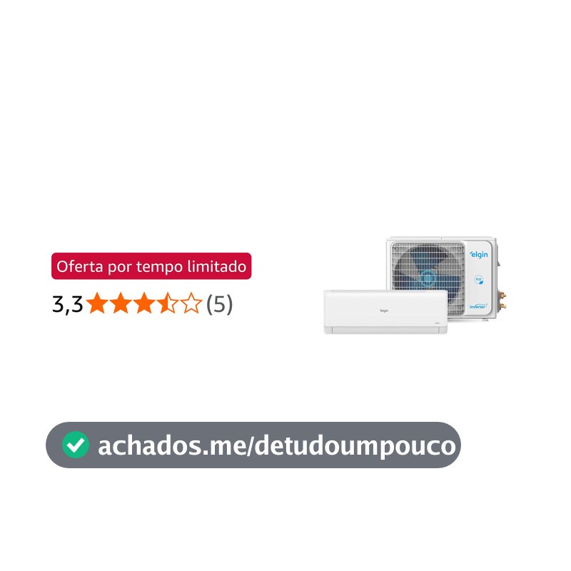Ar-Condicionado Split HW Inverter Elgin Eco III Wi-Fi 12.000 BTUs R-32 Só Frio 220V