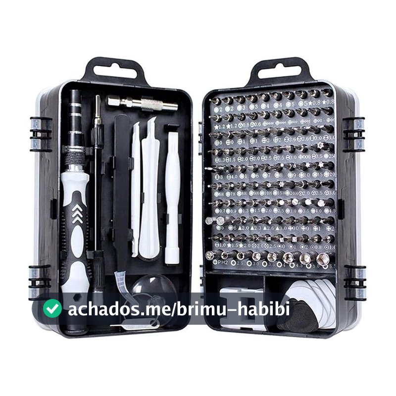 Conjunto de chaves de fenda de precisão 115 em 1 kit de ferramentas de reparo com kit de driver magnético, conjunto de chaves de fenda de precisão eletrônica com bolsa portátil para computador de reparo, telefone celular, PC, iPhone, tablets