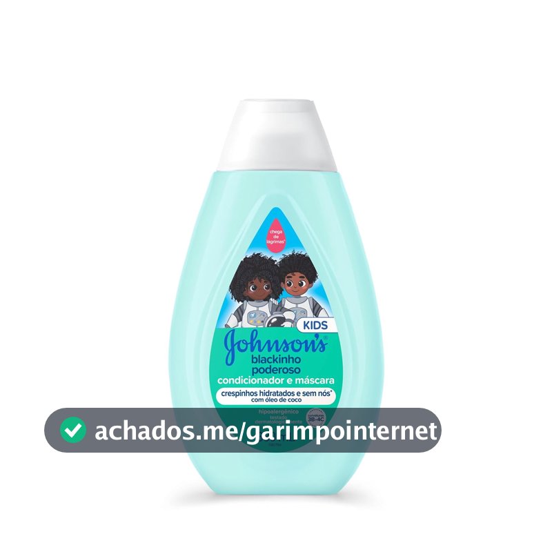Condicionador Johnson's Baby Blackinho Poderoso, 380ml