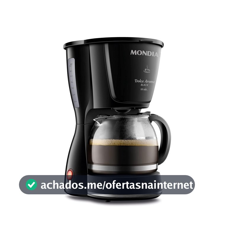 Cafeteira Elétrica Mondial Dolce Arome Black 18 Xícaras 110V