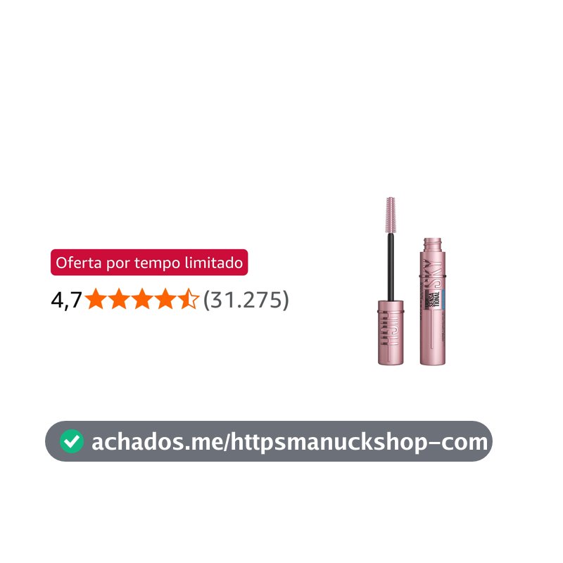 Maybelline Ny Máscara de Cílios Lash Sensational Sky High À Prova D'Água, Preto 6 ml