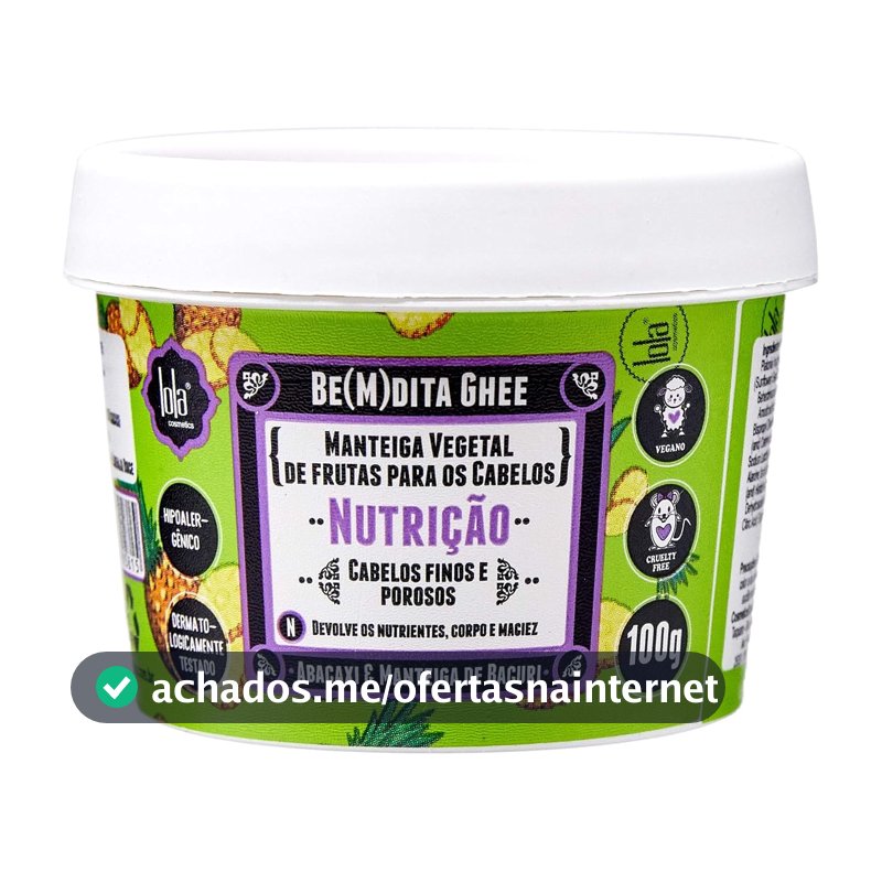 Bemdita Ghee Nutrição Abacaxi 100g , Lola Cosmetics