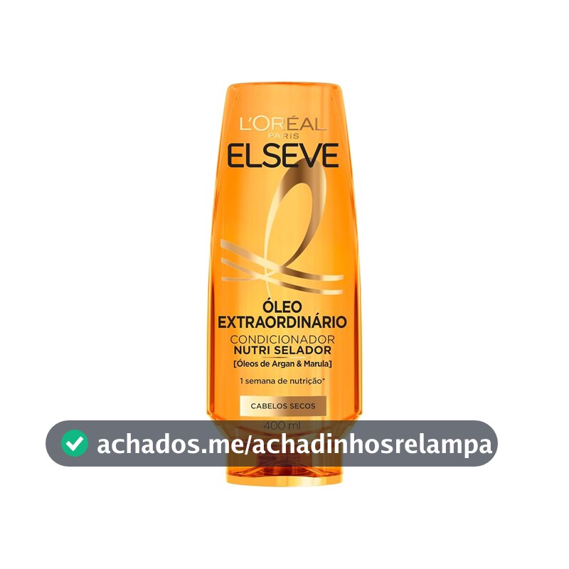 L'Oréal Paris Elseve Condicionador Óleo Extraordinário Nutrição, Brilho e Maciez Intensos, 400ml