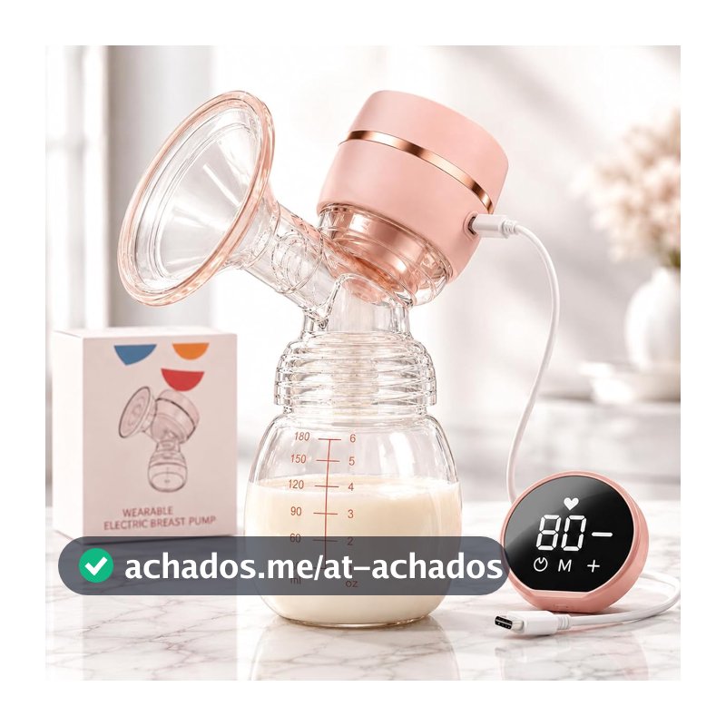 Bomba de Tirar Leite Materno Elétrica Extratora de Leite Portátil Mãos Livres Ultra Silenciosa Tela LED Protetor de Mama de Silicone 22mm 2 Modos, 9 Níveis De Sucção Livre de BPA Bombinha de Leite Mamadeira Amamentação