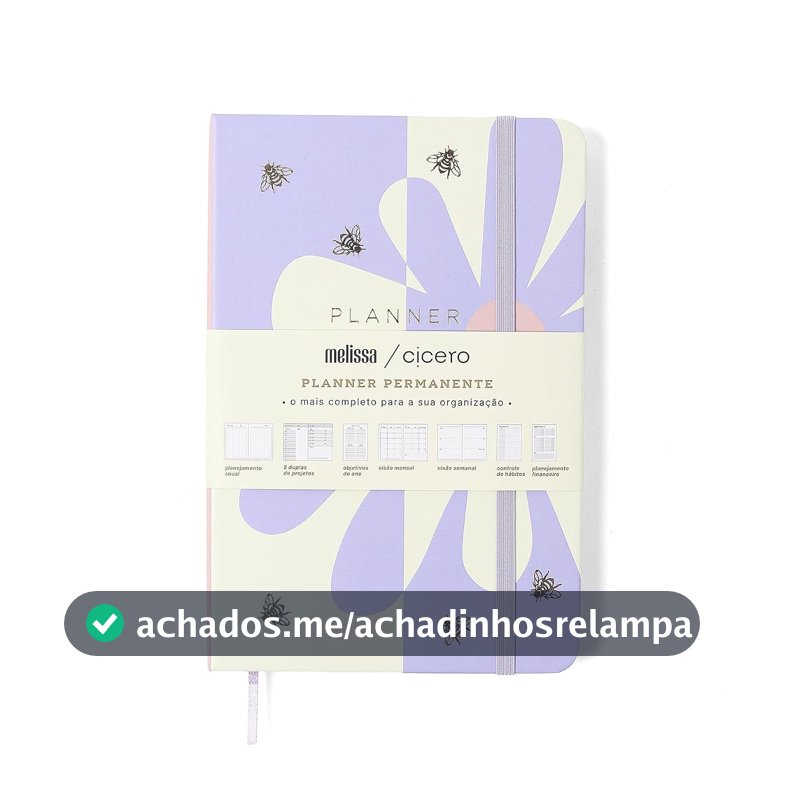 PLANNER PERMANENTE CADERNETA CICEROS MELISSA 14X21 MAX BLOOMY
