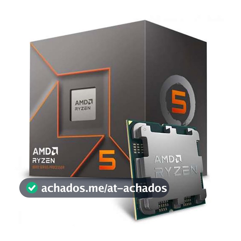 Processador AMD Ryzen 5 8400F (AM5/ 6 Cores/ 12 Threads/ 4.7 GHz/ 22MB Cache/Sem Vídeo/Com Cooler)