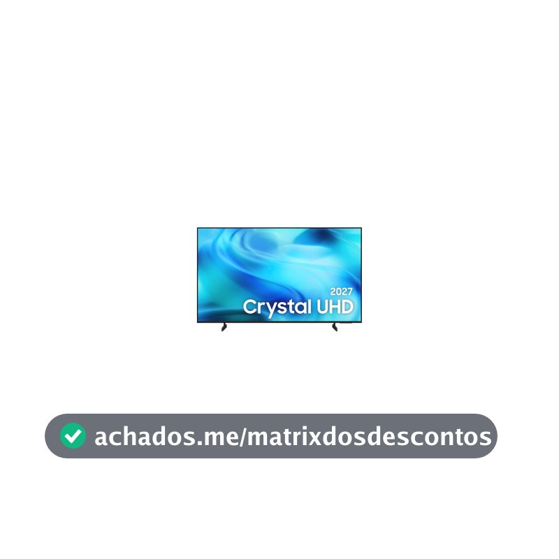 Samsung Smart TV 50" Crystal UHD 4K U8000H 26/2027, Vision AI Companion, Modo Estádio, Xbox Cloud Gaming