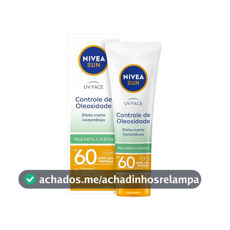 Protetor Solar Facial NIVEA Sun UV Face, FPS 60, 50ml