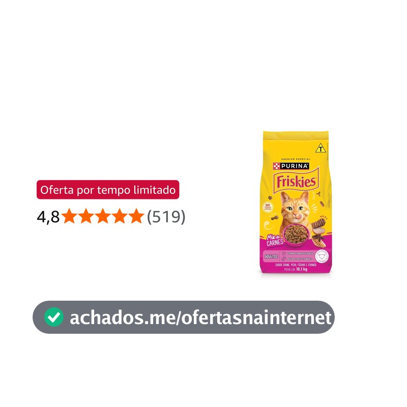 Ração seca PURINA FRISKIES® Mix de carnes para Gatos Adultos 10,1Kg