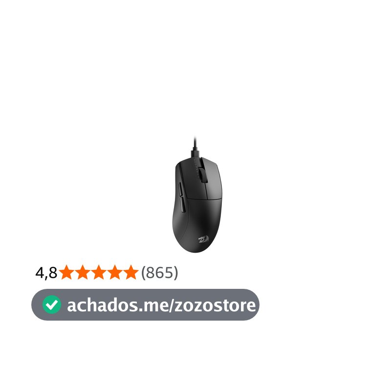 Mouse Gamer Redragon K1ng 1K Preto PAW3327 Cabo USB Tipo-C Removível 12400 DPI M724