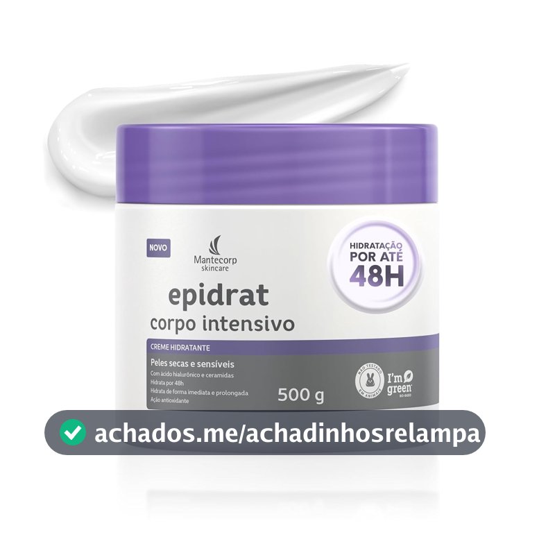 MANTECORP - Creme Hidratante Epidrat Corpo Intensivo - Hidrata e Acalma a Pele, Mantém Hidratação Intensa por 48h, Absorção Rápida - 500g