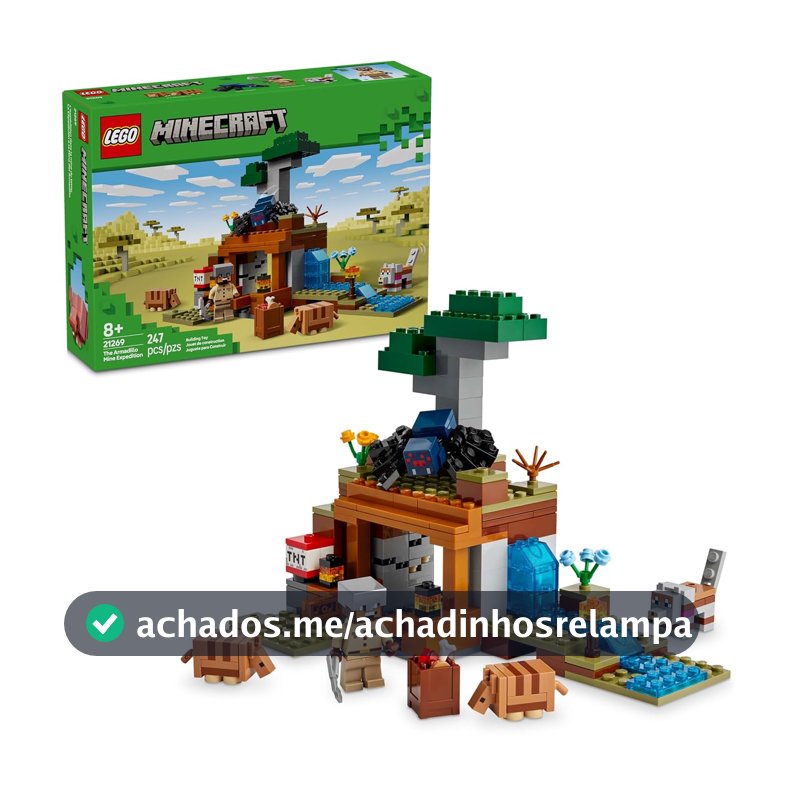 LEGO Minecraft A Expedição na Mina do Tatu 21269 (247 Peças)