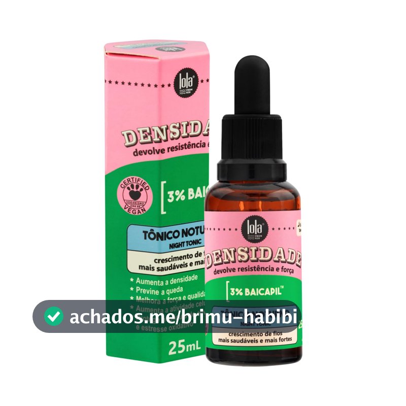 Densidade Tônico Noturno Capilar 25ml, Lola Cosmetics