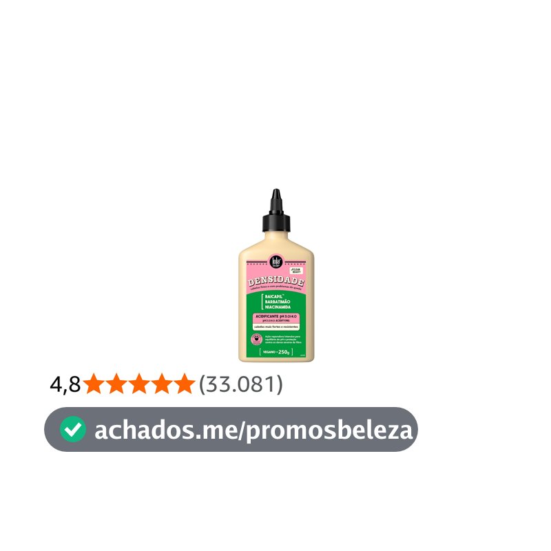 Densidade Acidificante Capilar 250g, Lola Cosmetics