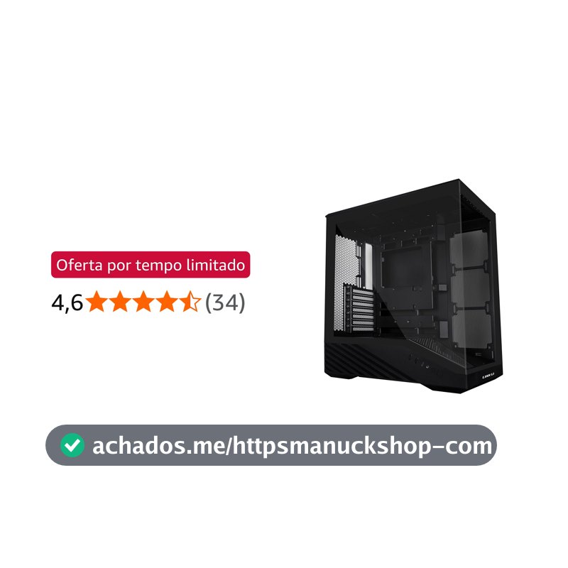 Gabinete Gamer Lian Li Vector V100 Preto Sem Fans V100X