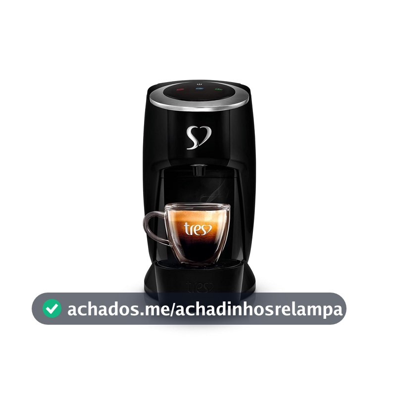 3 Corações TRES Cafeteira Espresso e Multibebida Touch Preta - 127V