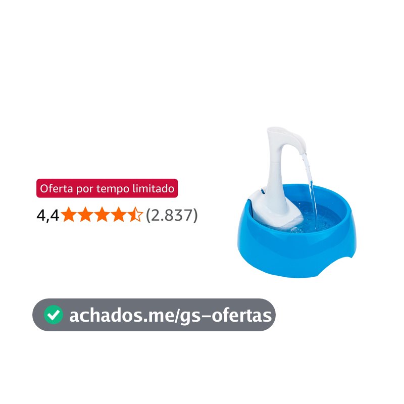 AMICUS - Fonte Bebedouro de água AQUA FIRST USB para Gatos e Cães Bivolt, Bebedouro para Animais de Estimação - Design Ergonômico, Portátil, Bivolt - 1,2L de Capacidade - Azul