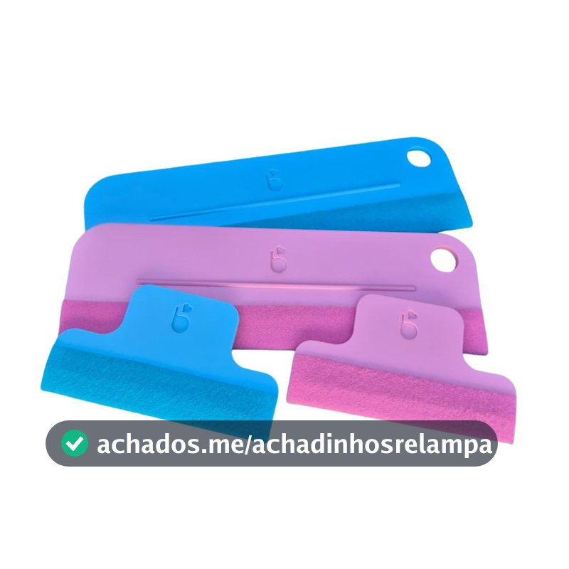 Kit Espátula Com Feltro Liso Para Aplicação Adesivo Vinil Papelaria