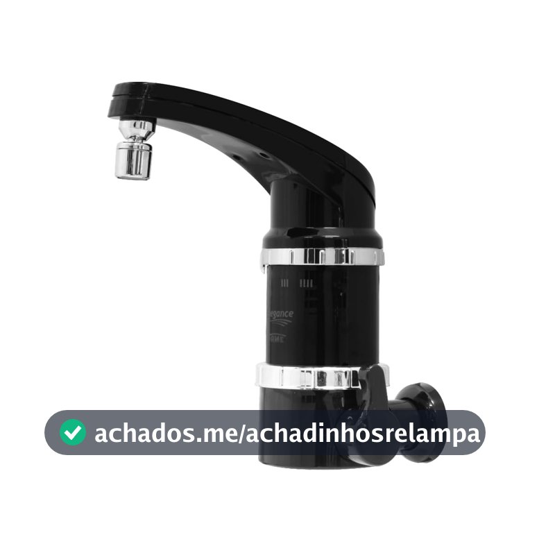 TORNEIRA ELETRICA ELEGANCE 4T DE PAREDE - 220V 5.400W PRETA - FAME