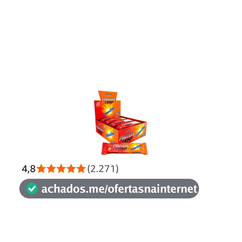 Integralmedica Whey Protein Crisp Bar Ovomaltine 12 Unidades