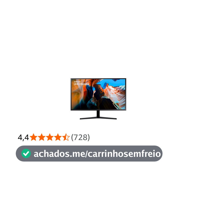 Monitor UHD Samsung 32", 4K, HDMI, Display Port, Freesync, Preto, Série UJ59