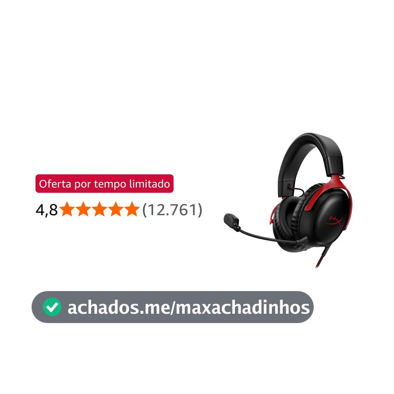 Headset Gamer HyperX Cloud III – Compatível com PC, PS5, Xbox Series X