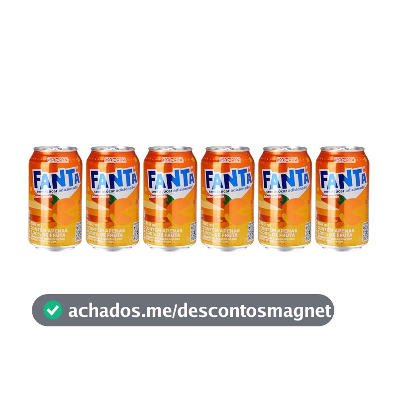 Pack de Fanta Laranja Zero lata 350ml 6 unidades