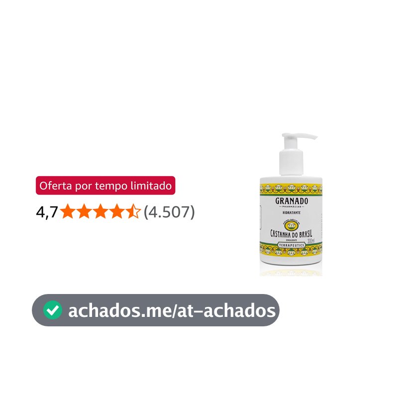 Granado Hidratante Corporal Terrapeutics, Castanha Do Brasil, 300ml
