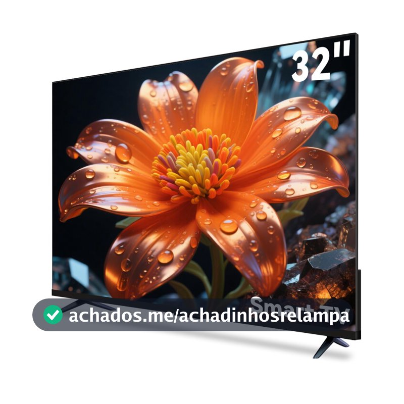 Smart TV 32” Wi-Fi 6 dual band 2.4/5G e Bluetooth, assistente de voz. Tela ADS HD 1366x768. 2 HDMI 2.0 + 2 USB. Apps de streaming populares do Brasil pré-instalados.