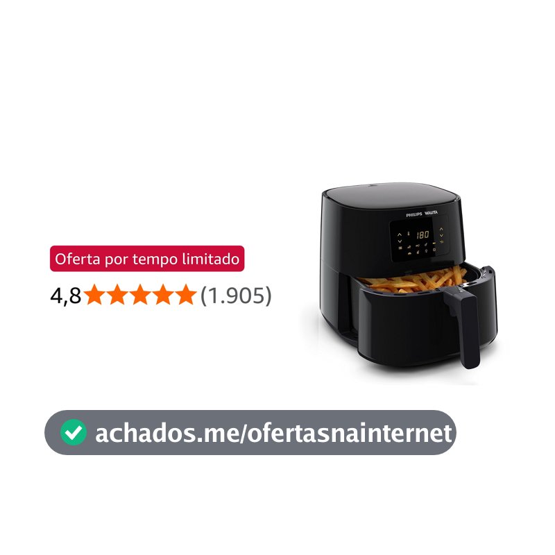 Philips Walita Fritadeira Airfryer Essential XL Digital 6,2L, 110V