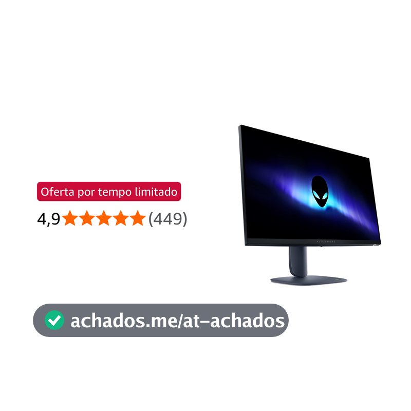 Monitor Gamer Alienware 27", Qhd (2560 x 1440), 180 Hz, Fast Ips, Aw2725dm